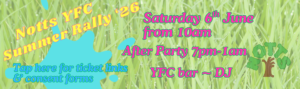 Banner showing Nottinghamshire Young Farmers at the County Rally and Notts County Show